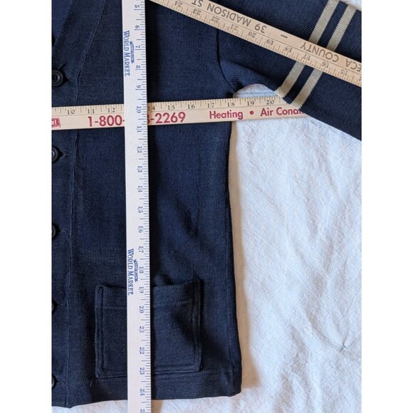 Vintage 40s Cardigan Zombie Thrashed Worn Bailey & Himes Sportswear USA 38 Knit - Picture 7 of 7